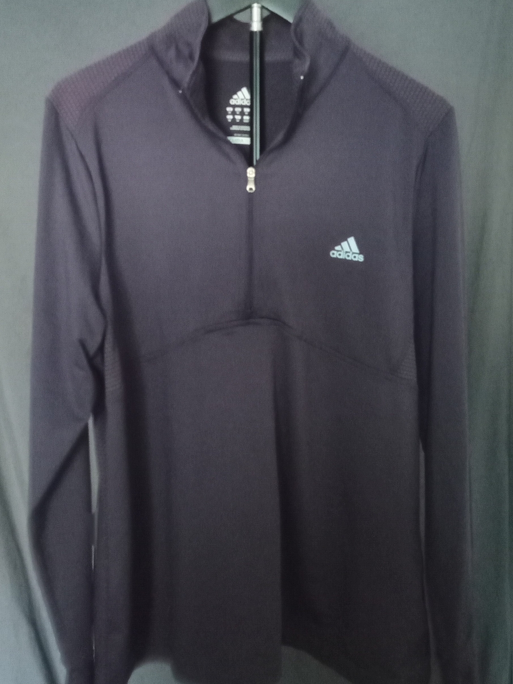 adidas climate Deep Purple Half-Zip Performance Pullover Men's Size XL